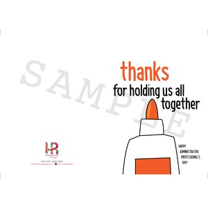 TÉLÉCHARGEMENT INSTANTANÉ Carte de vœux imprimable pour la Journée des professionnels de ladministration merci de nous tenir tous ensemble image 2