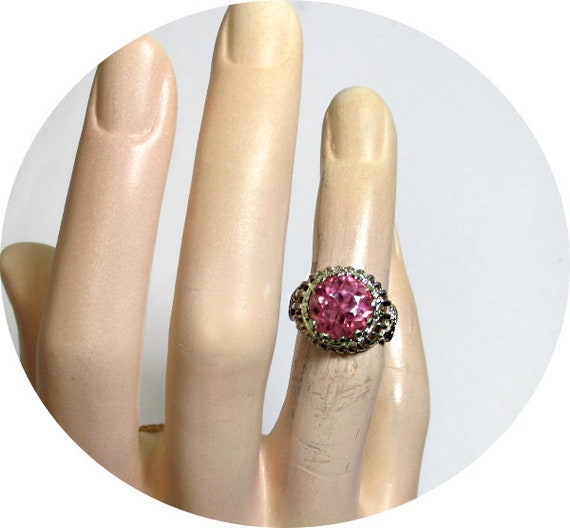 Lovely! - Pink TOURMALINE Ring - Natural Gem - 14… - image 7