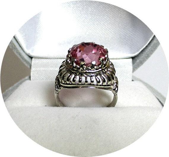 Lovely! - Pink TOURMALINE Ring - Natural Gem - 14… - image 3