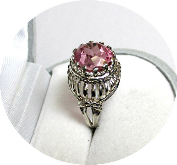Lovely! - Pink TOURMALINE Ring - Natural Gem - 14… - image 2