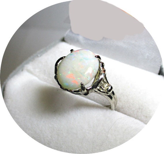 Ring - Lovely Australian OPAL - Multi-Color - 14k 