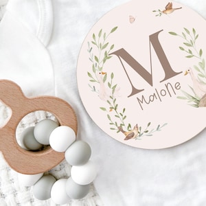 Silly Goose New Baby Gift Set, Newborn Baby Swaddle with Hat, Personalized Baby Name Swaddle, Newborn Name Blanket, Baby Gift , Cottagecore