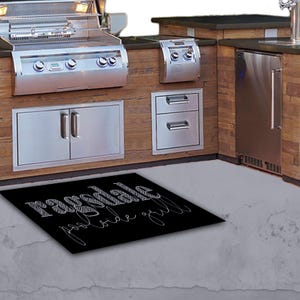 Personalized Grill Mat-Custom Grill Rug - Personalized Outdoor Cooking Mat - 24&quot;x36&quot; Area Rug - Custom Durable Area Rug