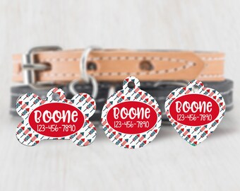 Personalized Pet Id-Bone ID Tag -Personalized Pet Tag -Custom Pet Tag-Dog Tag-Custom Pet Gift -Design Your Own -Pet Supplies -Made in USA