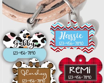 New Large Pet Tag, 2"x 1.25"Bone Tag. Personalized Dog, ID Tag, Pet Name Tag, Pet Gift,Personalized Pet Tag, Pet ID, Big Dog Tag,Made in USA