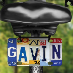 Personalized Bicycle License - Bike Tag -Retro Bike License Tag Letters -Bicycle Tag-ATV License Tag - Riding Toy License Plate