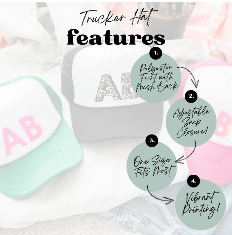 Christmas Trucker Hat With Grandmother Name, Personalized Hat for the