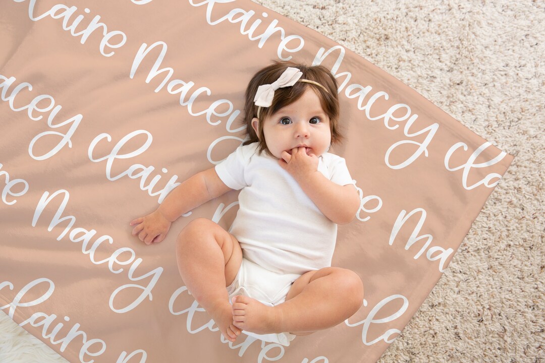 Custom Baby Swaddle Personalized Plush Minky Baby Blanket Etsy