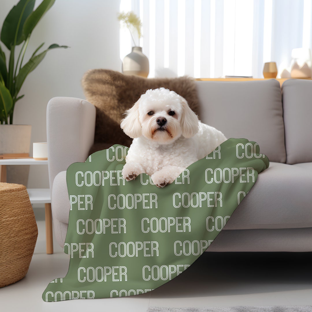 Custom Pet Name Blanket, Personalized Blanket for Dog, Custom Dog
