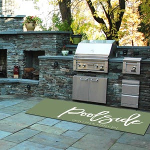 Custom Outdoor Kitchen Runner-Bar & Grill Runner Mat - Personalized Kitchen Mat - 24&quot;x68&quot; Runner Mat - Custom Outdoor Mat