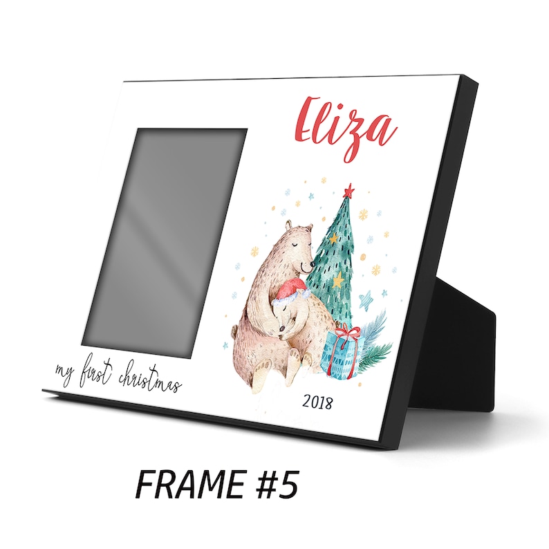 Dated Personalized Christmas Picture Frame Family Photo Frame-Family Gift-Holiday Decor-Christmas Gift-Offset Photo Frame-CHristmas Frame