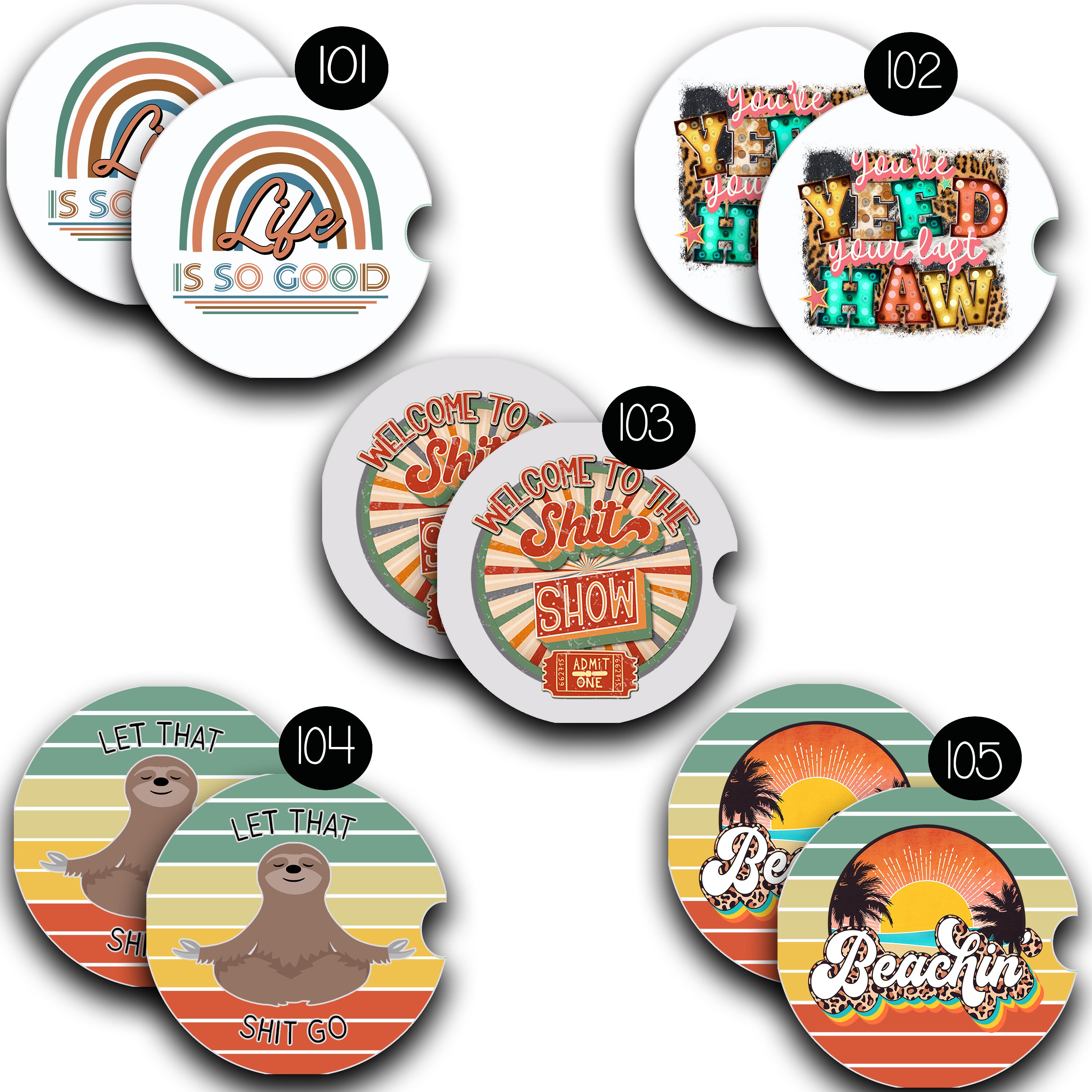 Custom Car CoastersSet of 2 Designer Car CoastersChristmas Etsy