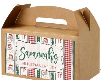 Personalized Christmas Eve Box Label: Custom Christmas Tradition Packaging (Digital Download)