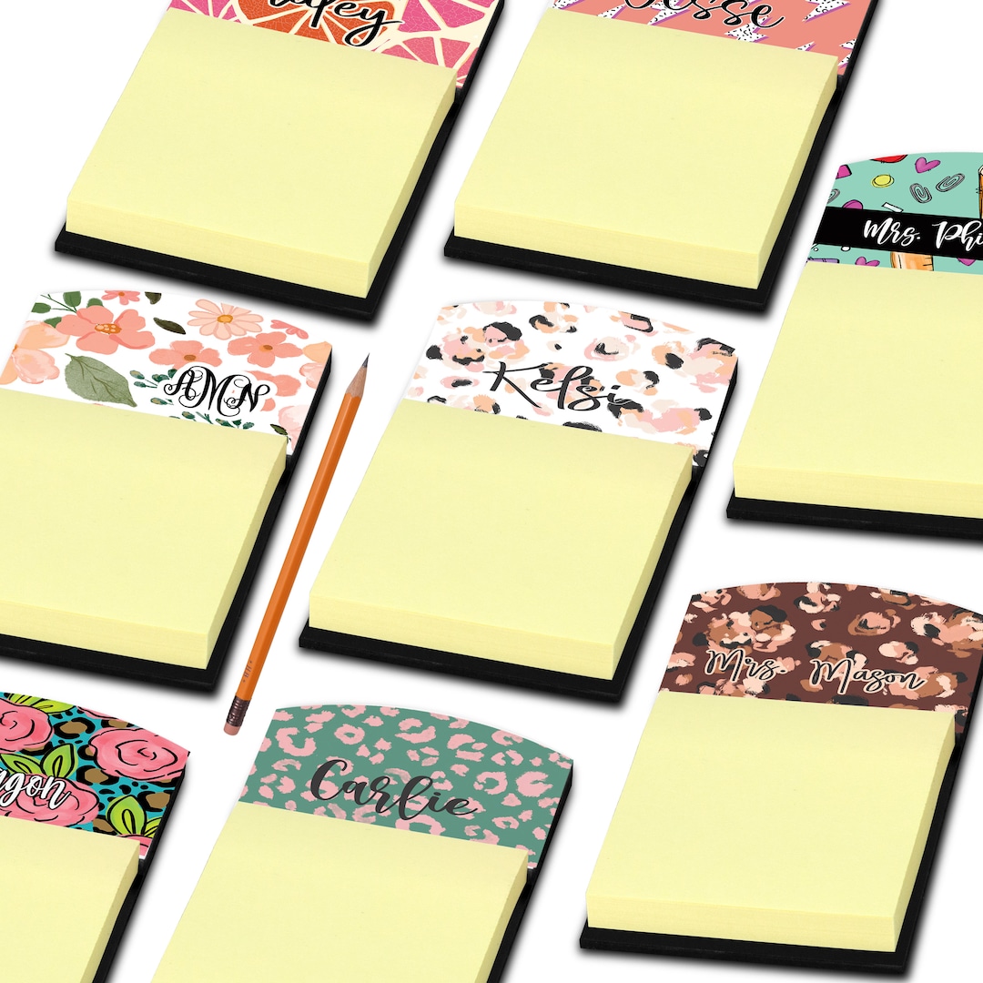 Personalized Post It Note Holder Personalized Desk Accessoriesmonogram