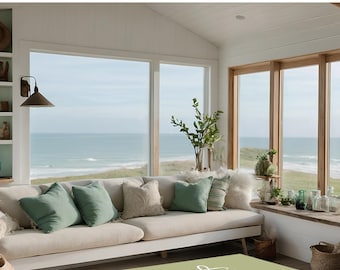 Beach House Rug-Indoor or Outdoor Custom Runner Mat-Personalized Beach house Mat- Decorative 24&quot;x68&quot;or 24&quot;x36&quot; Runner Mat-Custom Outdoor Mat