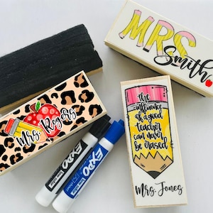 Personalized Teacher Dry Eraser- Personalized Teacher Eraser-Teacher Gift -Teacher Essentials-Personalized Teacher Gift