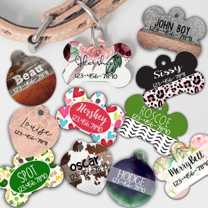 Custom Pet ID Tag-Personalized Pet ID Tag- Pet ID Tag-Dog or Cat Tag Identification-Tag Pet- Pet Id Tag