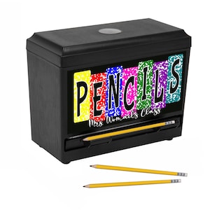 Personalized Teacher Pencil Dispenser Decal Digital Download - print your own