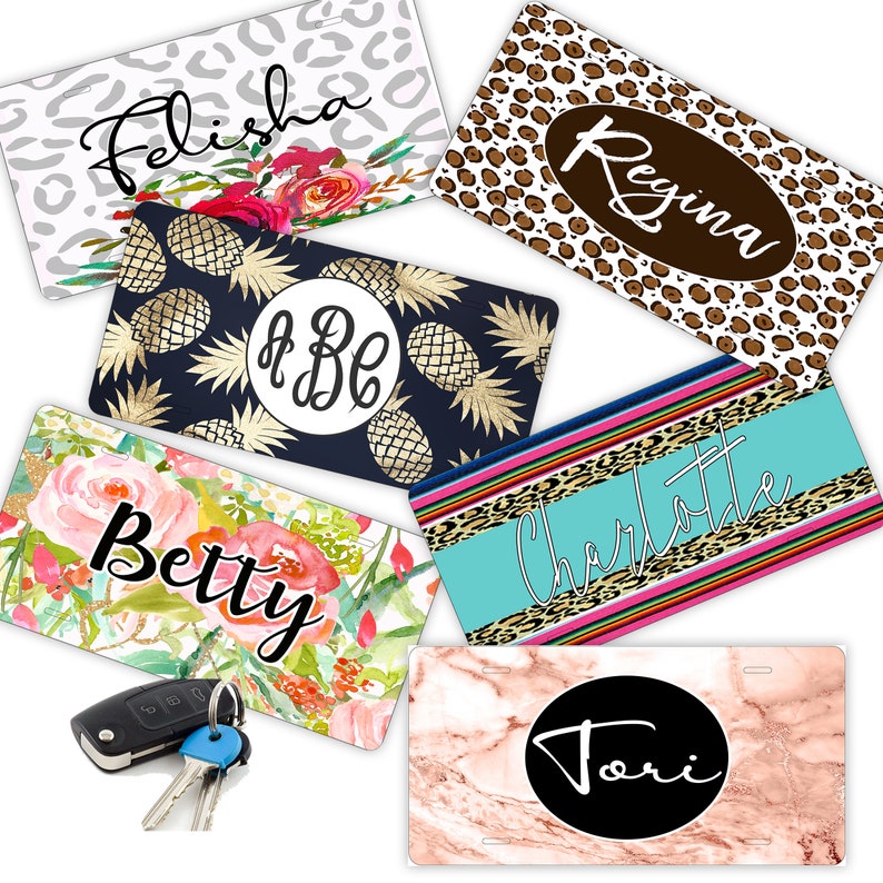Car TagPersonalized Car TagCar License Tag Personalized Car Etsy