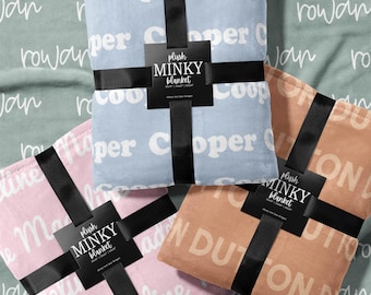 Personalized Plush Minky Name Blanket