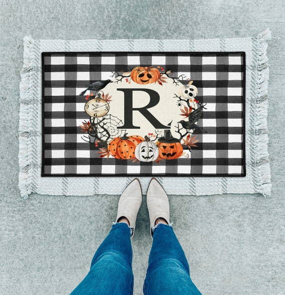 Zerbino personalizzato, tappeto porta d'ingresso, tappetino d'ingresso,  tappeto esterno interno, dolcetto o scherzetto, decorazione di Halloween