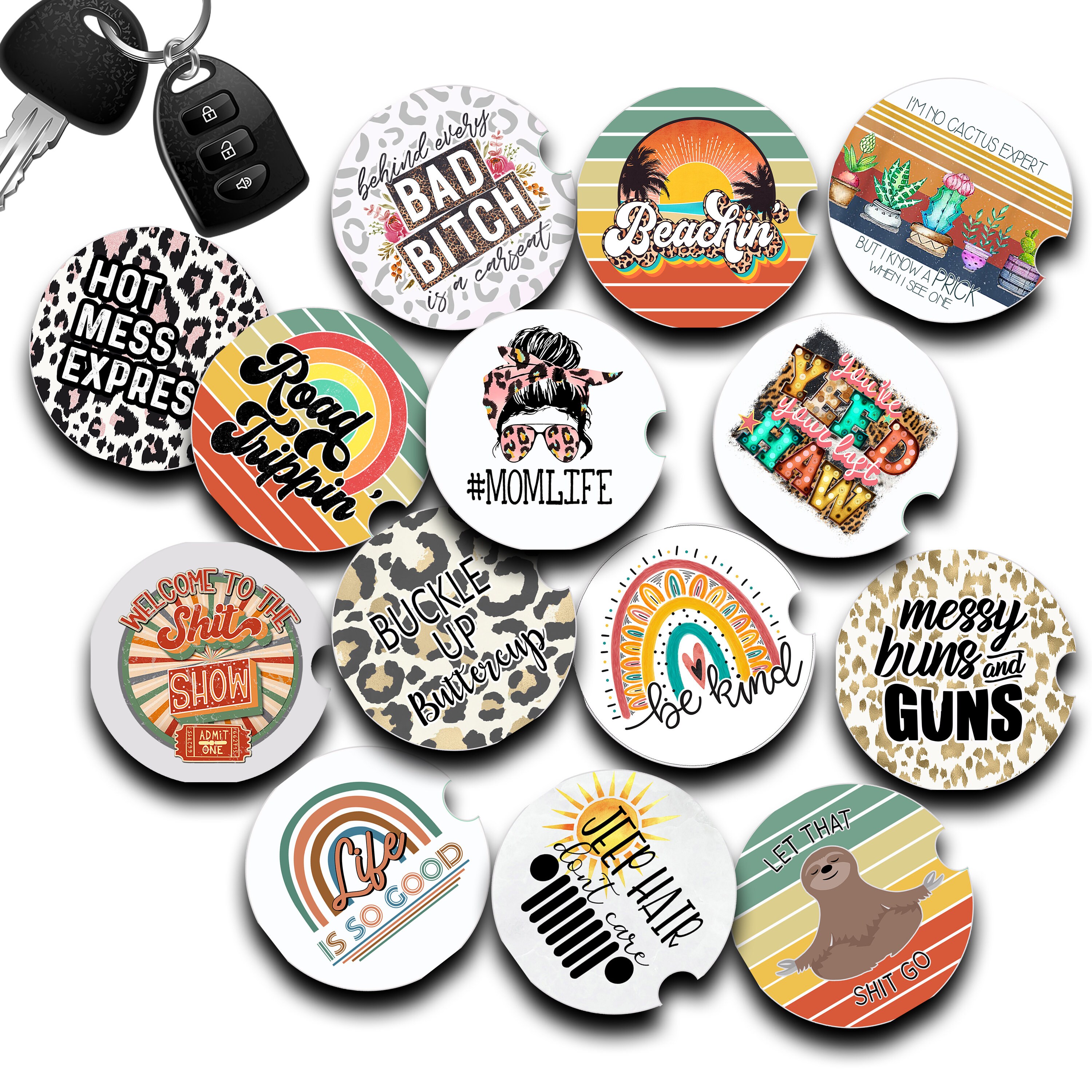 Custom Car CoastersSet of 2 Designer Car CoastersChristmas Etsy