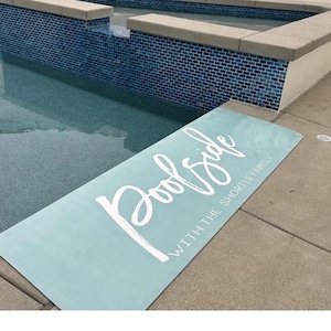 PersonalizedDecorative Poolside Runner Mat: Custom Lake House Decor