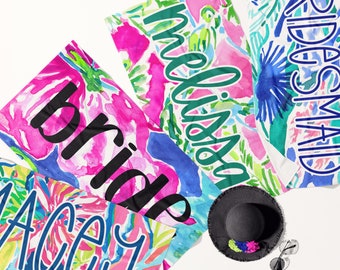 Personalized Lilly Inspired Beach Towel: Custom Bridal Party Gift