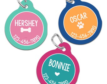 Custom Dog ID Tag: Trending Colors Personalized Pet Tag
