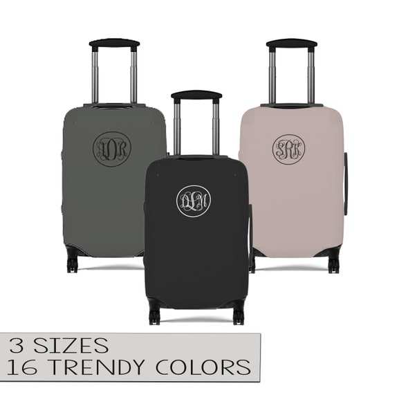Personalized Luggage Cover, Monogrammed Luggage Wrap, 3 Sizes Luggage Cover, Customized Rolling Luggage Cover Wrap