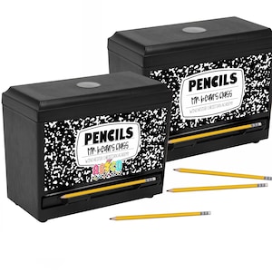 Personalized Teacher Pencil Dispenser with or without dispenser- Personalized Teacher Gift Label for Pencil Dispenser-Pencil Dispenser