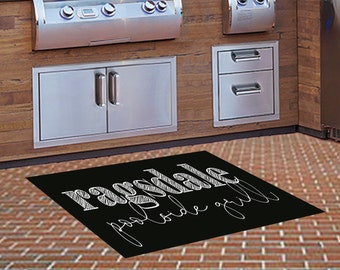 Personalized Grill Mat-Custom Grill Rug - Personalized Outdoor Cooking Mat - 24"x36" Area Rug - Custom Durable Area Rug