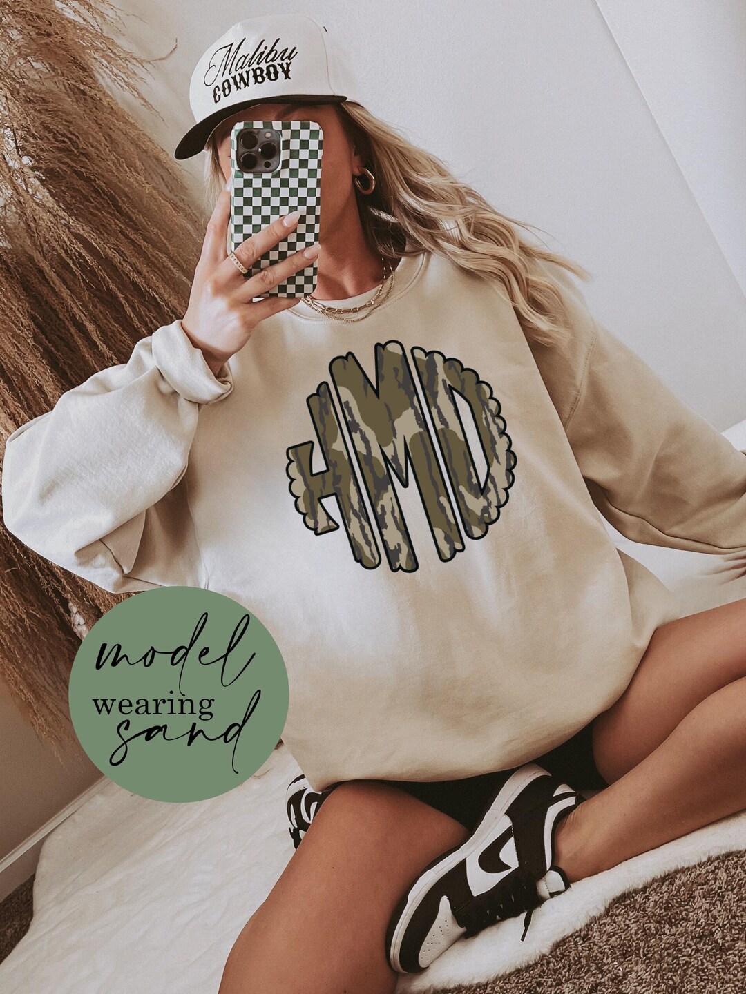 Sweatshirt with Camo Details