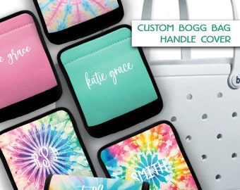 Personalized Tie Dye Bogg Bag Handle Wrap: Monogrammed Neoprene Luggage Finder
