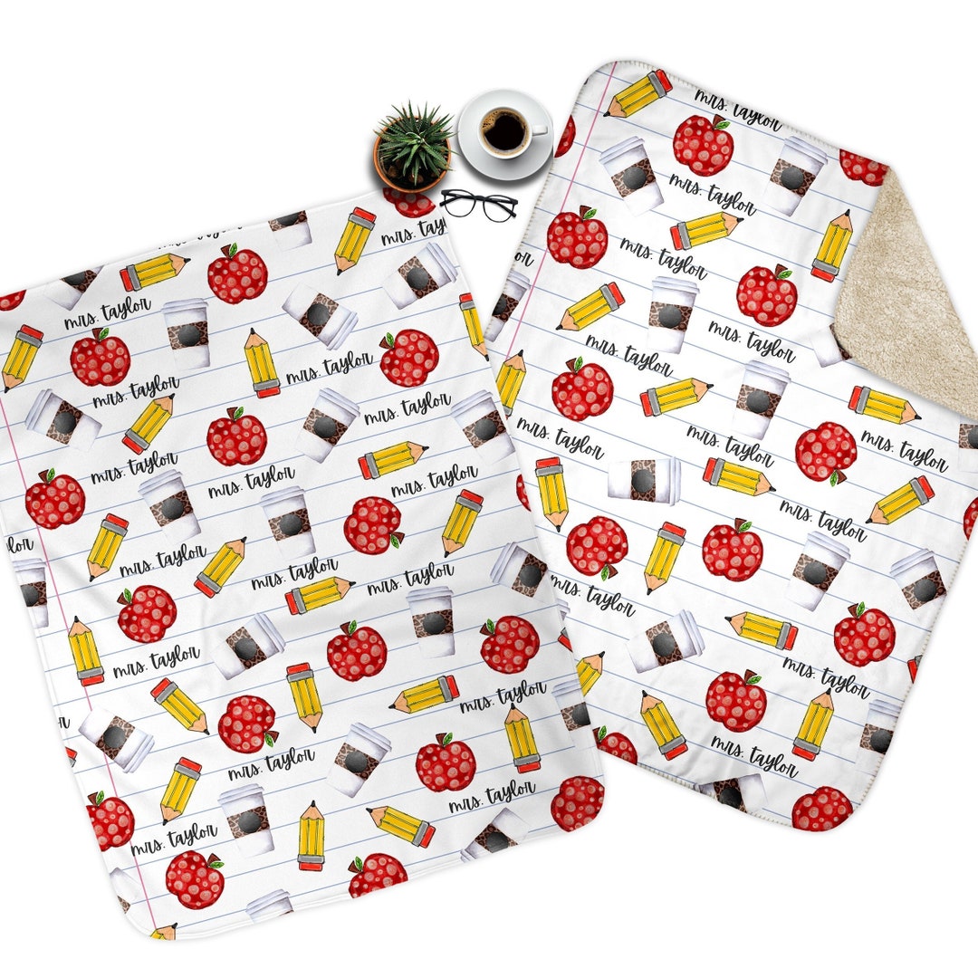 Personalized Teacher Blanket, Teacher Grading Blanket, Personalized Teacher Gift, Personalized