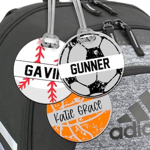 Personalized Sports Bag Tag-Baseball Bag Tag for the Ball Team