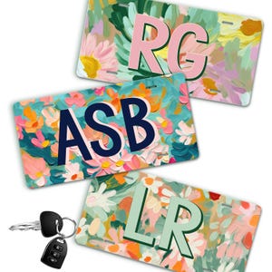 Personalisiertes Auto Nummernschild-Personalisiertes Geschenk-Aquarell Blumenmalerei Auto Tag-KfZ-Nummernschild-Sweet 16 Geschenk