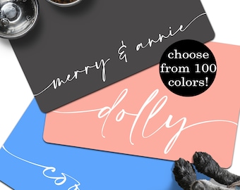 Personalized Pet Placemat: Custom Dog & Cat Food Mat, Neoprene Non-Slip