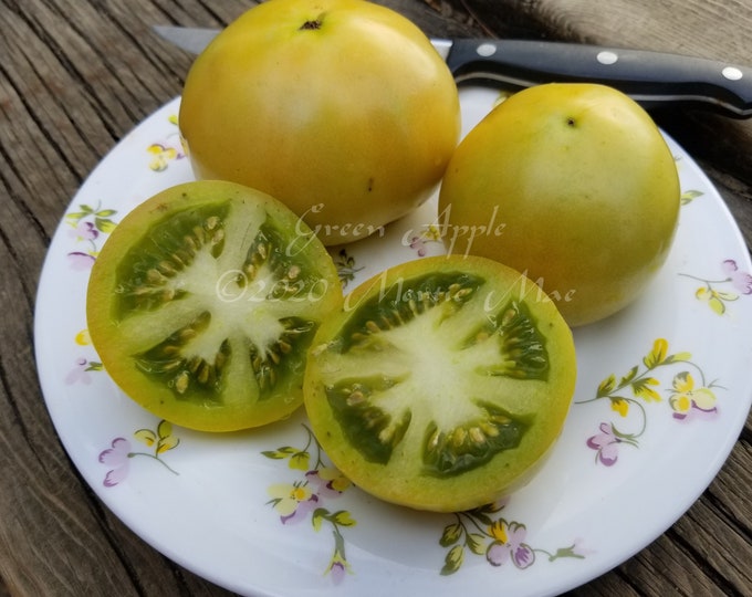Green Apple Tomato Seeds -- Organically Grown, non-GMO, Heirloom, Made in Wisconsin - USA