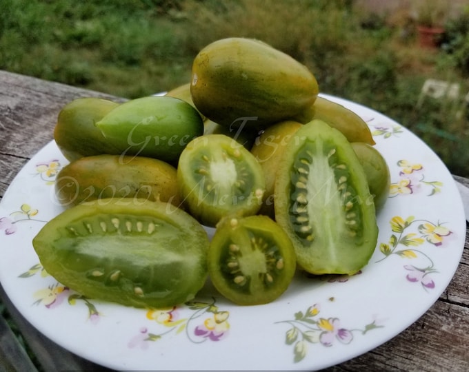 Green Tiger Tomato Seeds -- Organically Grown, non-GMO, Heirloom, Made in Wisconsin - USA