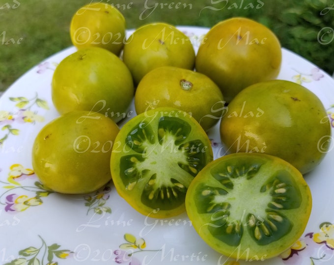 Lime Green Salad Tomato Seeds -- Organically Grown, non-GMO, Heirloom, Made in Wisconsin - USA