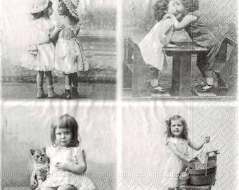 Vintage Servietten für kleine Kinder: Viktorianischer Engel Fotos