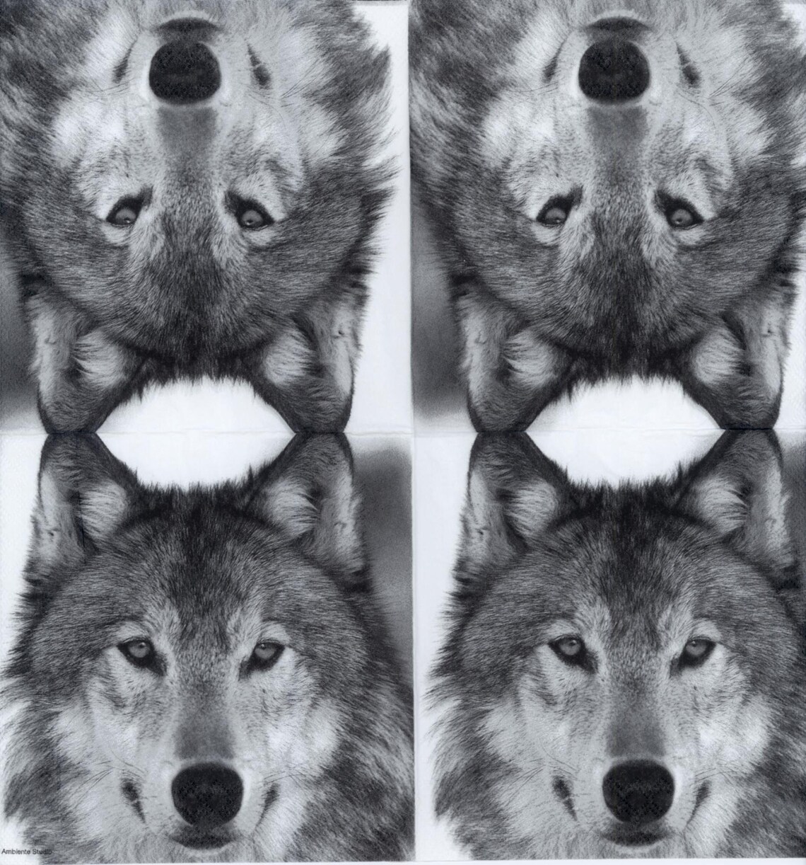 Decoupage Napkins Wolf Napkins Animal Napkins wildlife Etsy