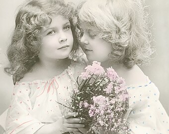 4 Servietten Servietten | Farbige vintage Engel mit Blumen | Vintage Servietten | Elfen Servietten | Papierservietten für Decoupage