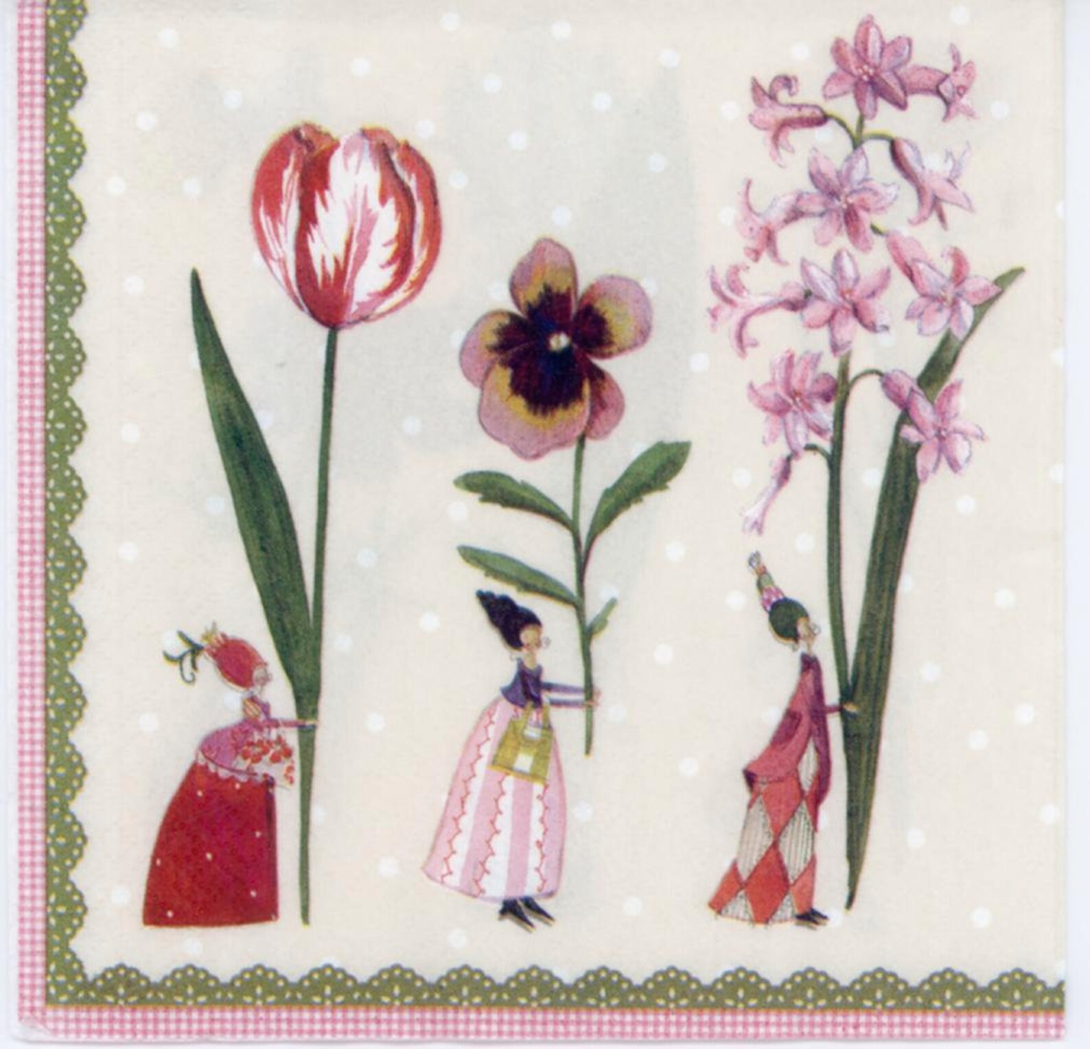 4 Decoupage Napkins flower Fairy in the line Rose Napkins Etsy