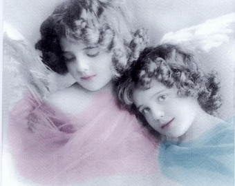 Vintage Engel Servietten: Viktorianische Serviettentechnik, Party Dekoration (4er-Set)