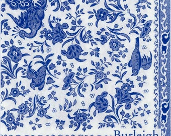 Guardanapos de papel Regal Peacock: design vitoriano Burleigh, conjunto de 4