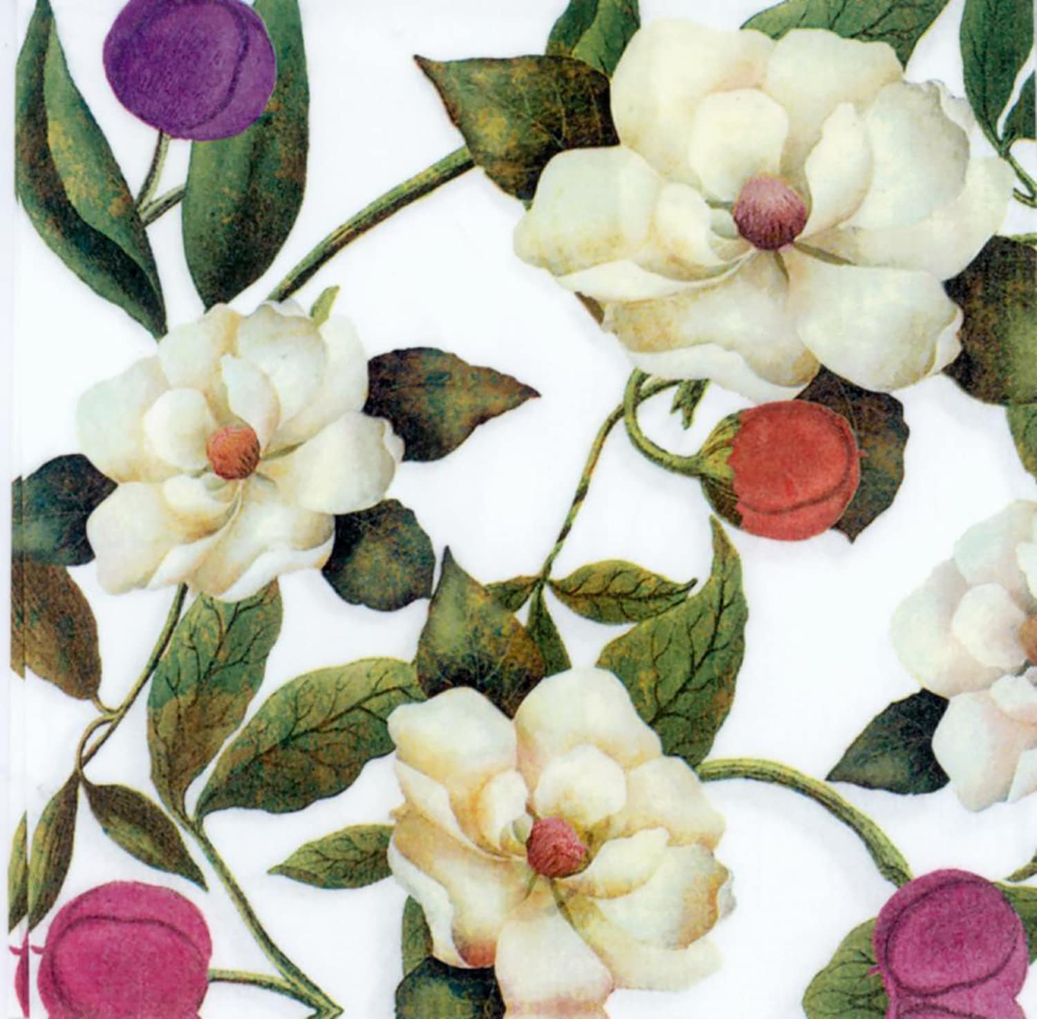 Homlouue Papierservietten Mit Magnolien-Muster – 100 Stück, 3-lagig, Für Party, Bad & Gastgeber