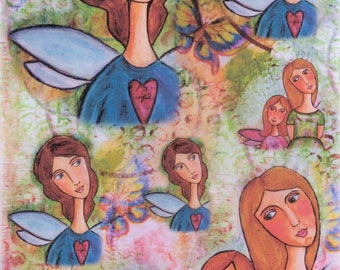 Ladies Rice Paper for Decoupage: Italian A4 Craft Sheet