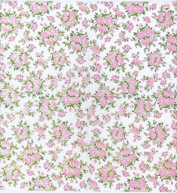 Onsinic 20Pcs Pack Fiori Rosa Beauty Design Tovaglioli di Carta velina Tovaglioli Decoupage Decorazioni di Carta Cafe & Party da tavola 